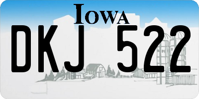 IA license plate DKJ522