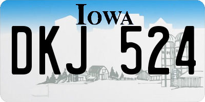 IA license plate DKJ524