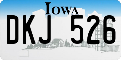 IA license plate DKJ526