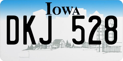 IA license plate DKJ528