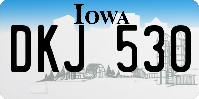 IA license plate DKJ530