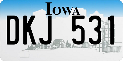 IA license plate DKJ531