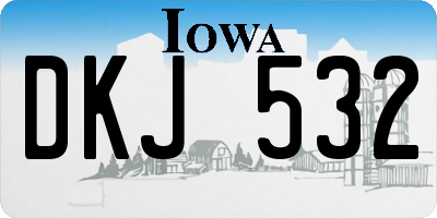 IA license plate DKJ532