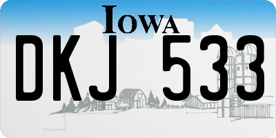 IA license plate DKJ533