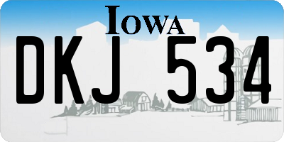 IA license plate DKJ534