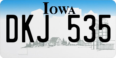 IA license plate DKJ535