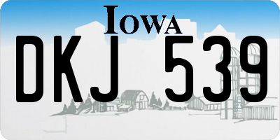 IA license plate DKJ539