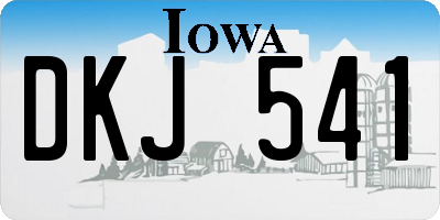 IA license plate DKJ541