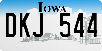 IA license plate DKJ544