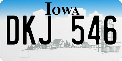 IA license plate DKJ546