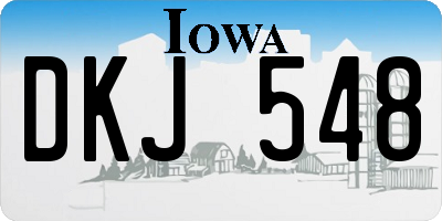 IA license plate DKJ548