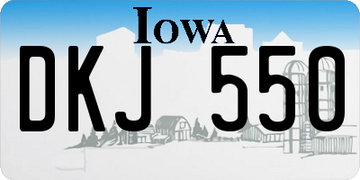 IA license plate DKJ550