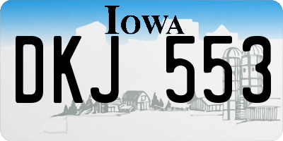 IA license plate DKJ553