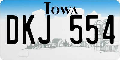 IA license plate DKJ554