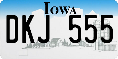 IA license plate DKJ555