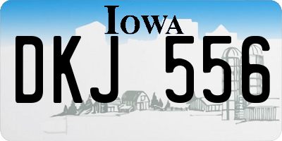 IA license plate DKJ556
