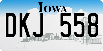 IA license plate DKJ558