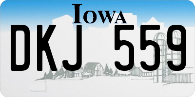 IA license plate DKJ559
