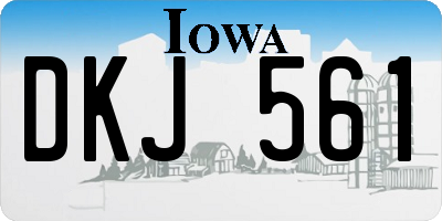 IA license plate DKJ561