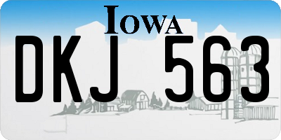 IA license plate DKJ563