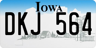 IA license plate DKJ564