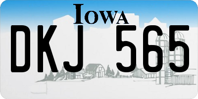 IA license plate DKJ565