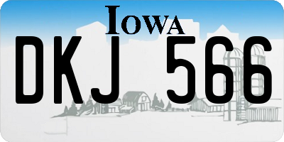 IA license plate DKJ566