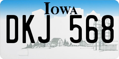 IA license plate DKJ568