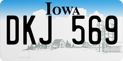 IA license plate DKJ569