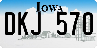 IA license plate DKJ570