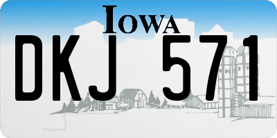 IA license plate DKJ571
