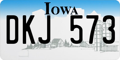 IA license plate DKJ573