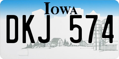 IA license plate DKJ574