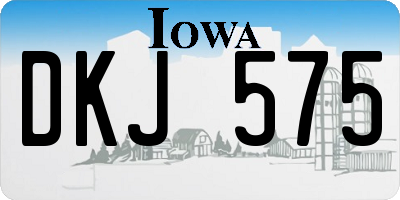 IA license plate DKJ575
