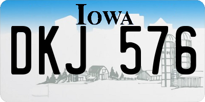 IA license plate DKJ576
