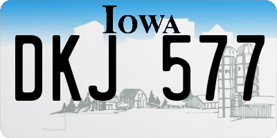 IA license plate DKJ577