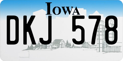 IA license plate DKJ578