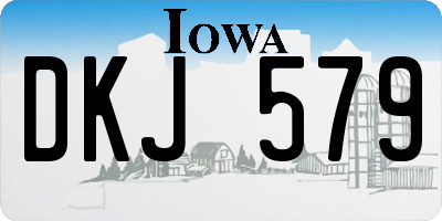 IA license plate DKJ579