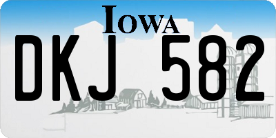IA license plate DKJ582