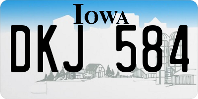 IA license plate DKJ584