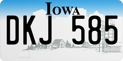 IA license plate DKJ585