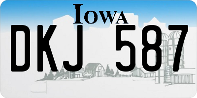 IA license plate DKJ587