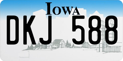 IA license plate DKJ588