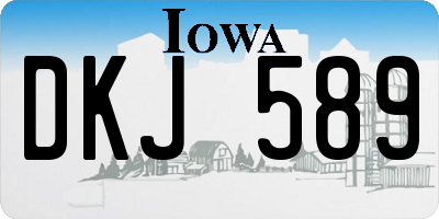 IA license plate DKJ589