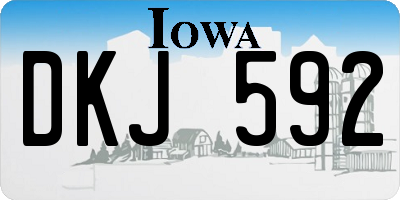 IA license plate DKJ592