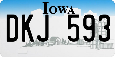 IA license plate DKJ593