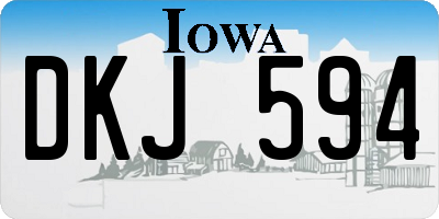 IA license plate DKJ594