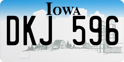 IA license plate DKJ596