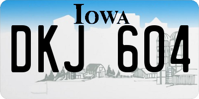 IA license plate DKJ604