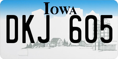 IA license plate DKJ605